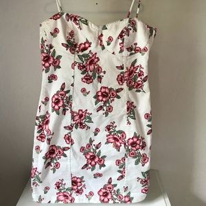 Floral denim dress